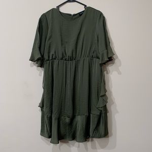 Who what wear olive green flowy dress